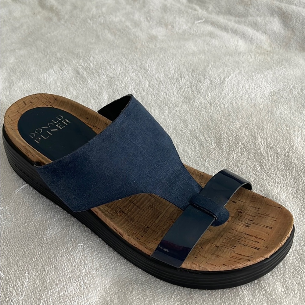 Donald J. Pliner Blue Sandals with Cork Footbed